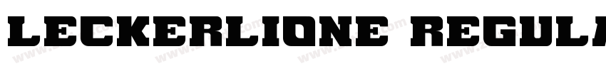 LeckerliOne Regular字体转换